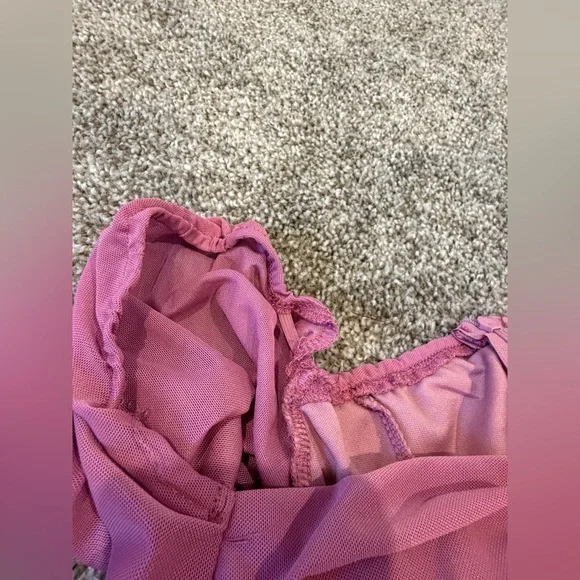 Princess Polly Mauve/Pink Ruched Bodysuit - Picture 5 of 7